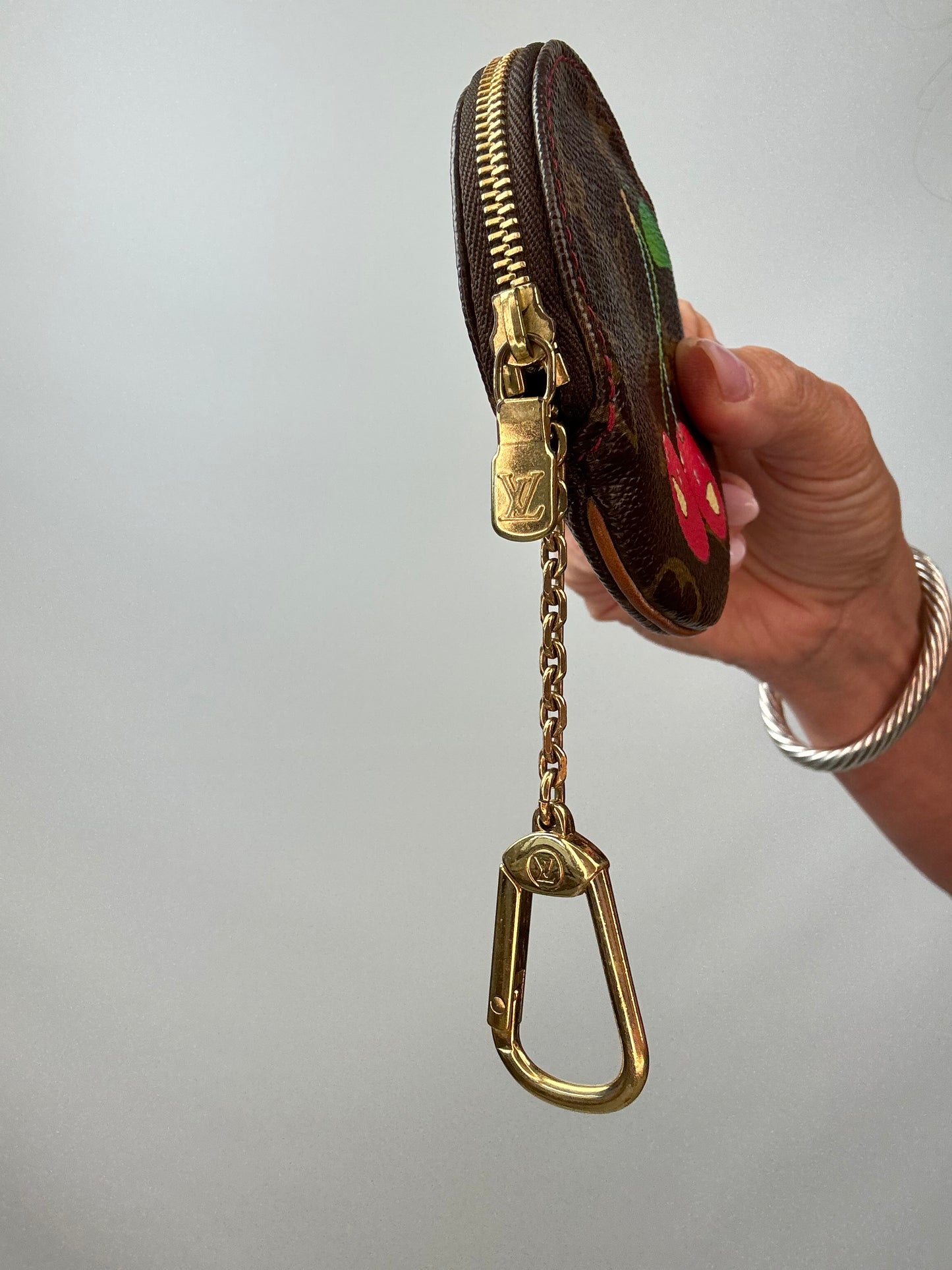 LOUIS VUITTON Monogram Cerises Round Coin Purse