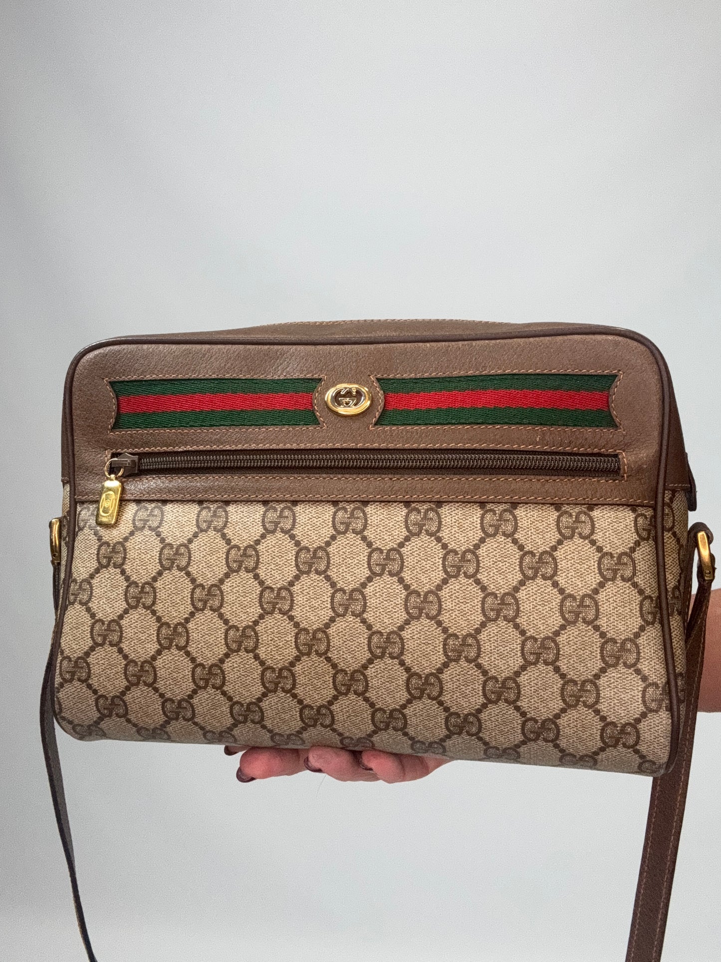 Gucci GG Supreme Web Sherry Line Crossbody - Vintage