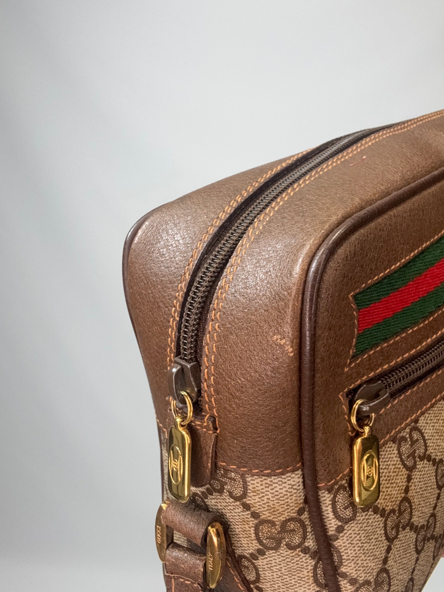 Gucci GG Supreme Web Sherry Line Crossbody - Vintage