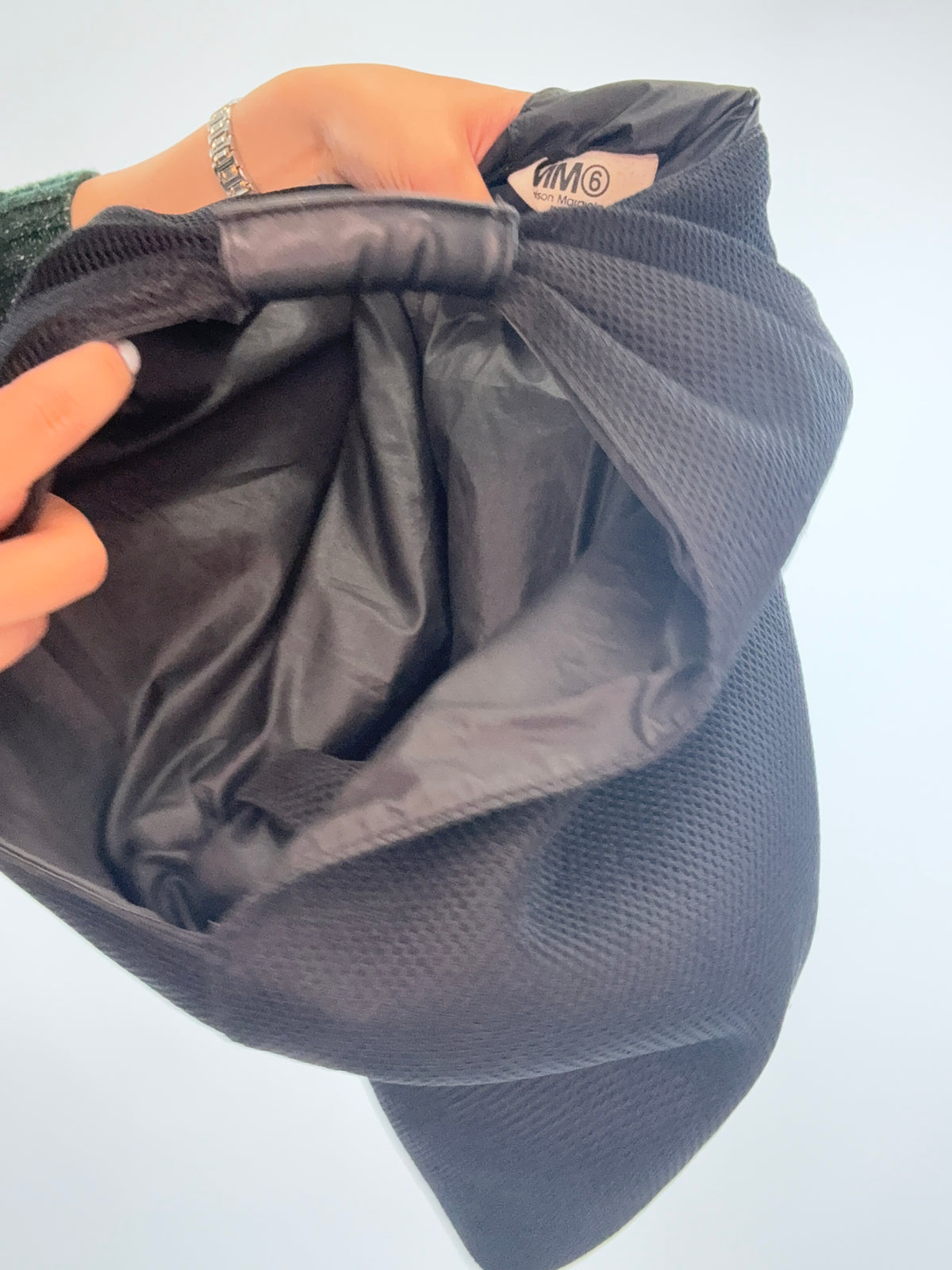 MM6 Maison Margiela Japanese Mesh Shoulder Bag — Black.