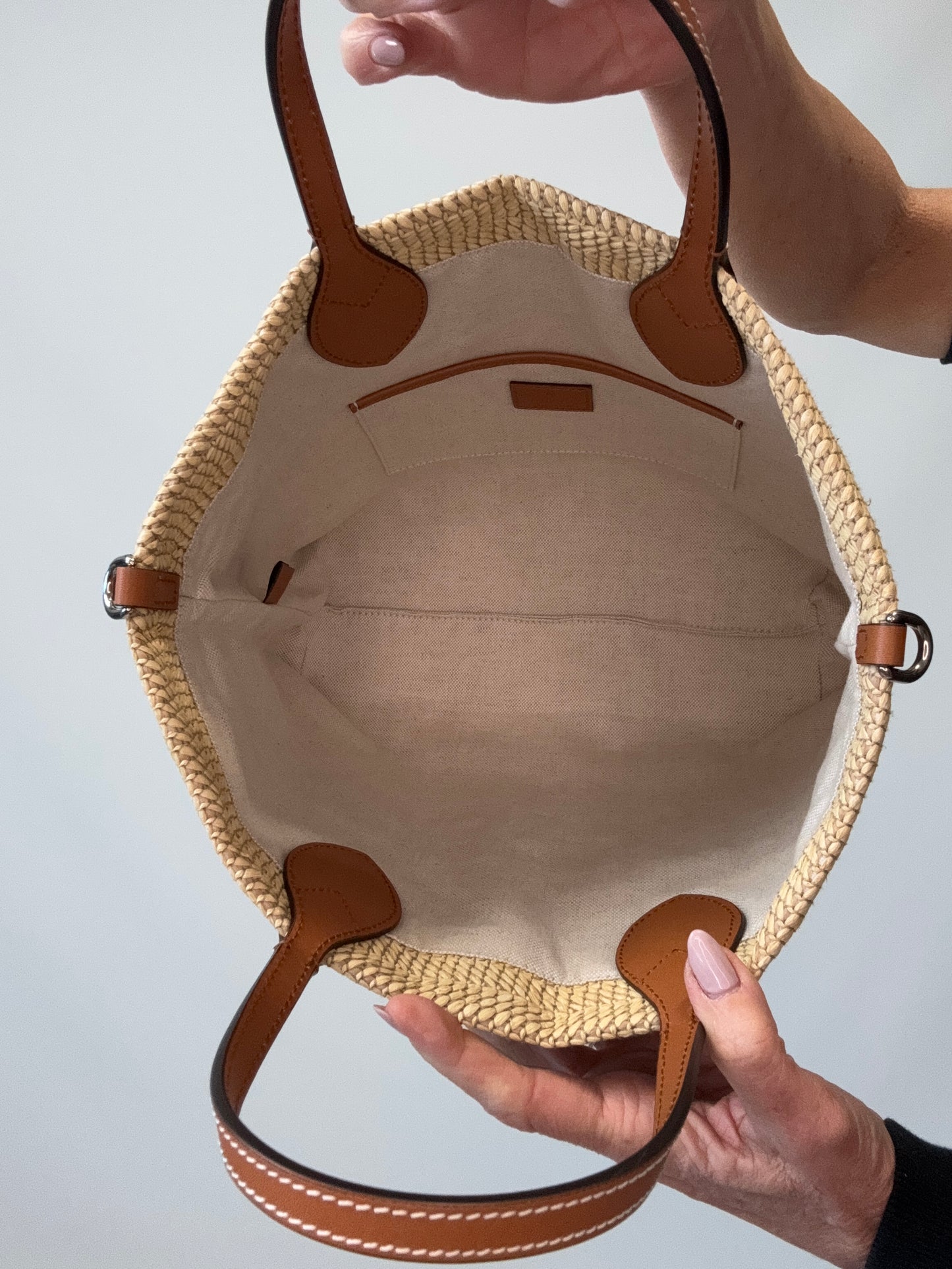 Gucci Logo Raffia Tote