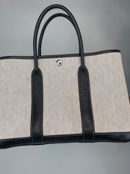Hermes 30 TMP Garden Party Black Biege