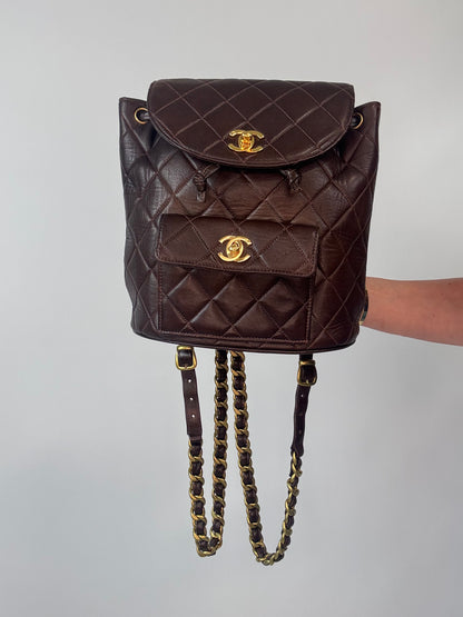 Chanel Vintage Duma Brown Packpack