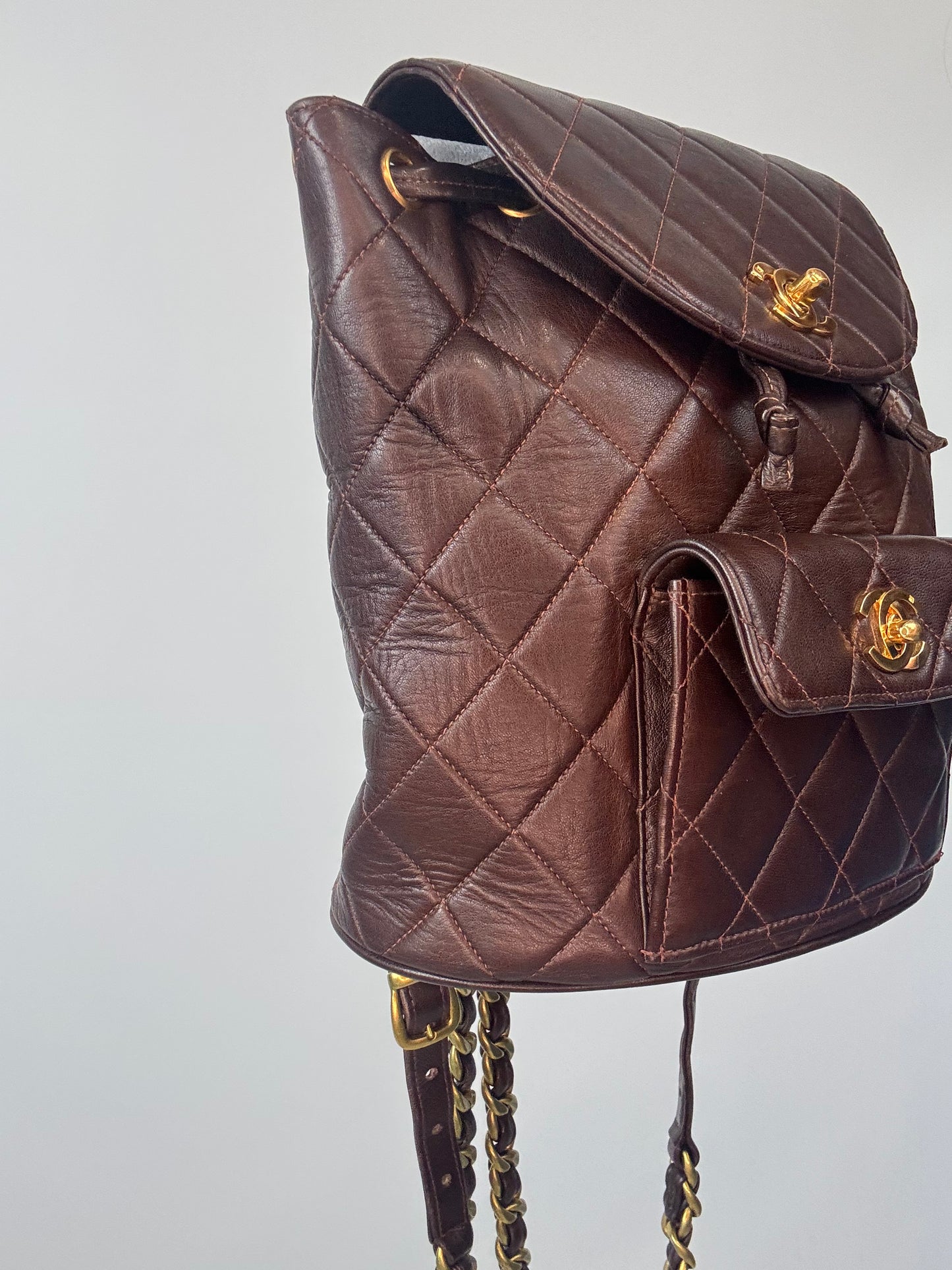 Chanel Vintage Duma Brown Packpack