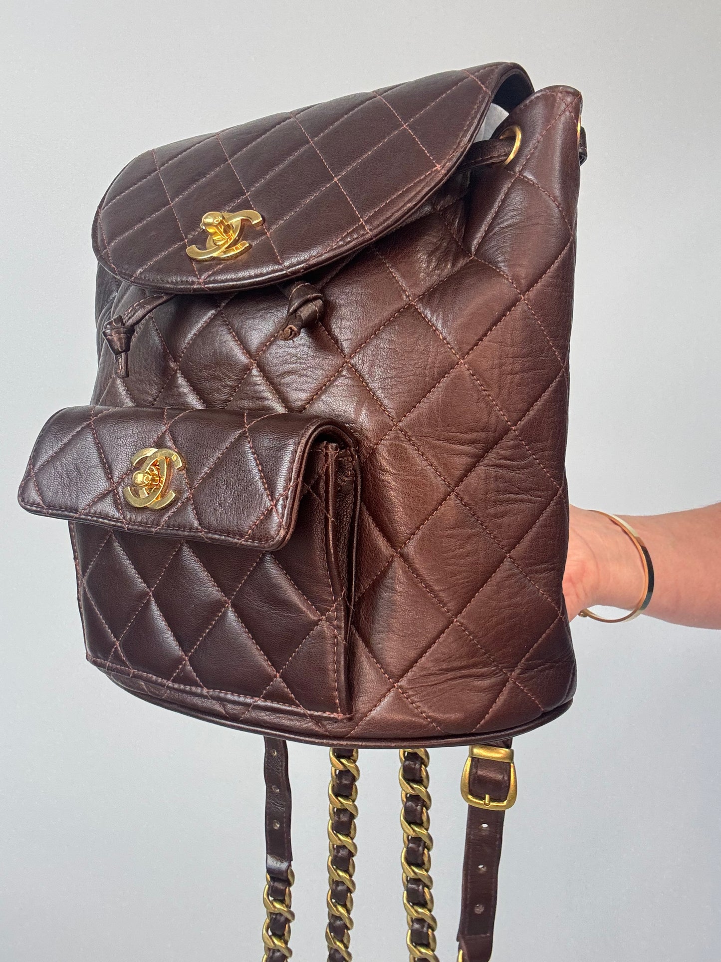 Chanel Vintage Duma Brown Packpack