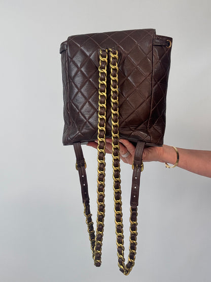 Chanel Vintage Duma Brown Packpack