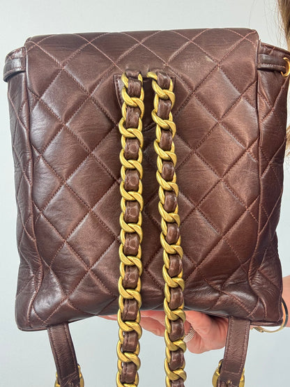 Chanel Vintage Duma Brown Packpack