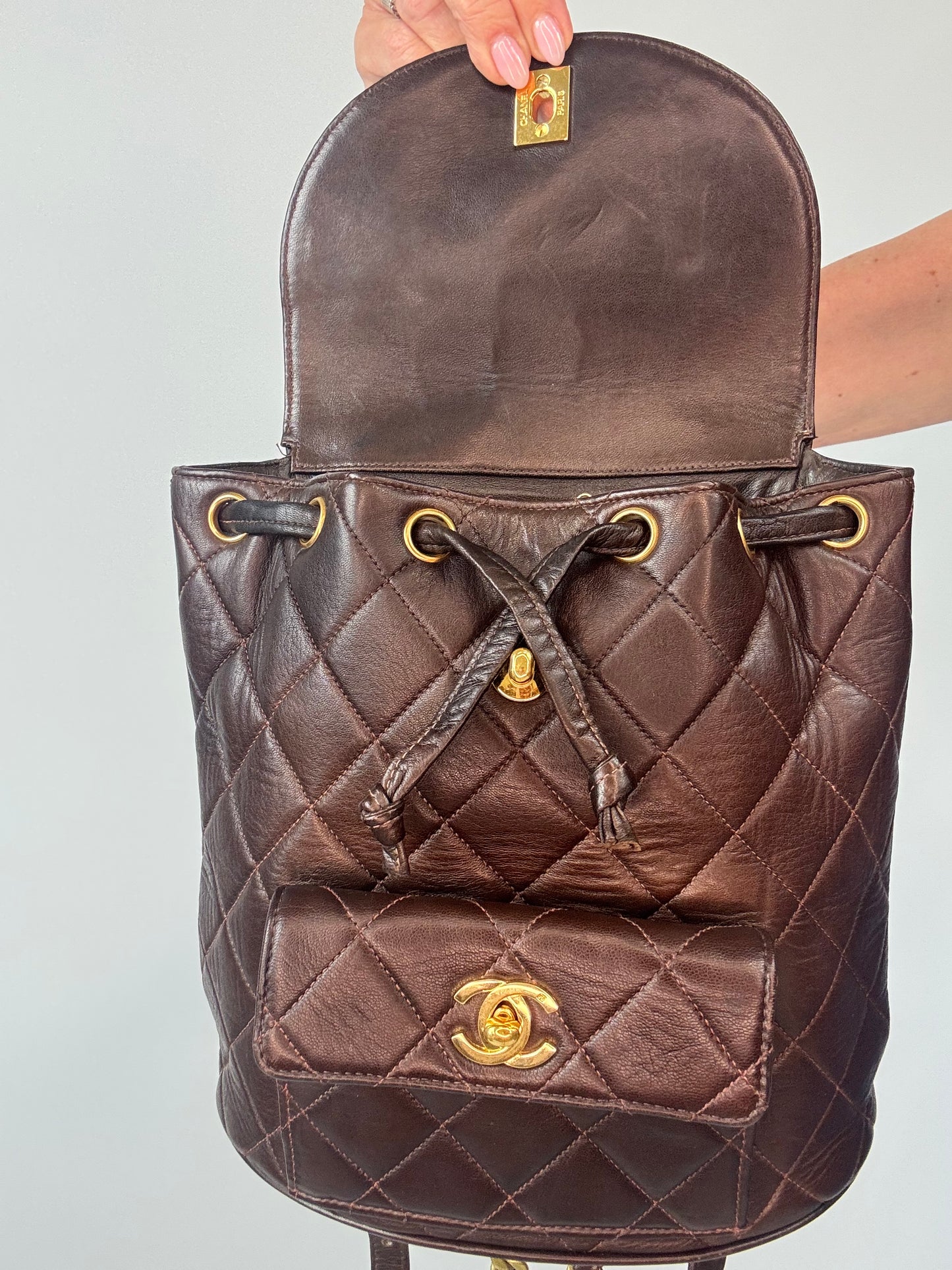 Chanel Vintage Duma Brown Packpack