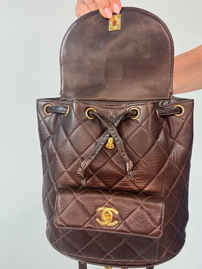 Chanel Vintage Duma Brown Packpack