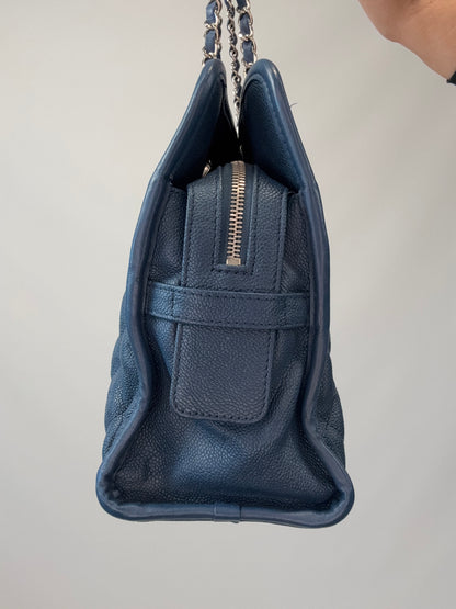 Chanel Caviar Large Quilted Tote - Blue
