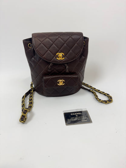 Chanel Vintage Duma Brown Packpack