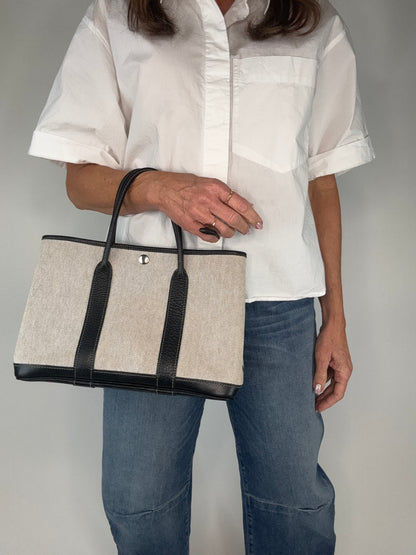 Hermes 30 TMP Garden Party Black Biege