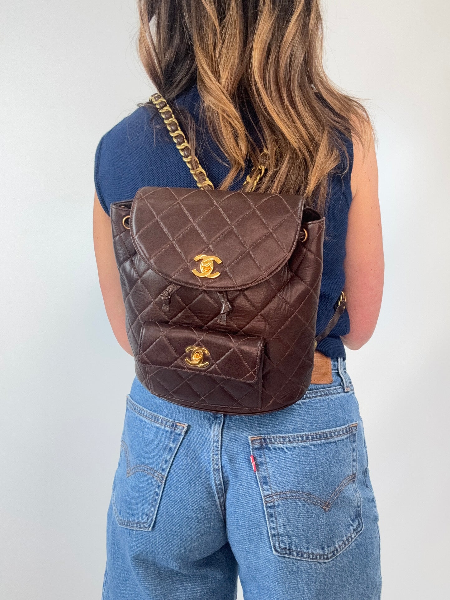 Chanel Vintage Duma Brown Packpack