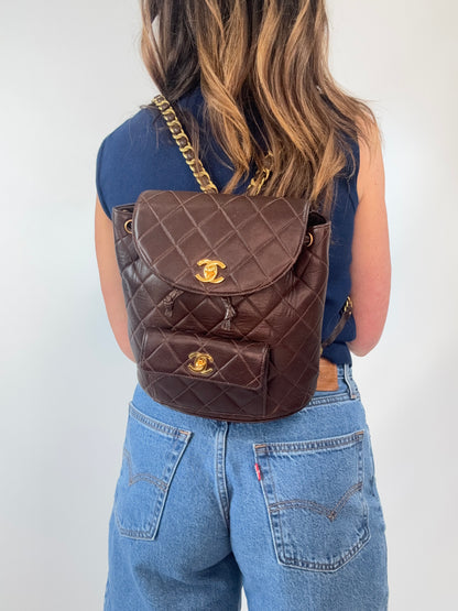 Chanel Vintage Duma Brown Packpack