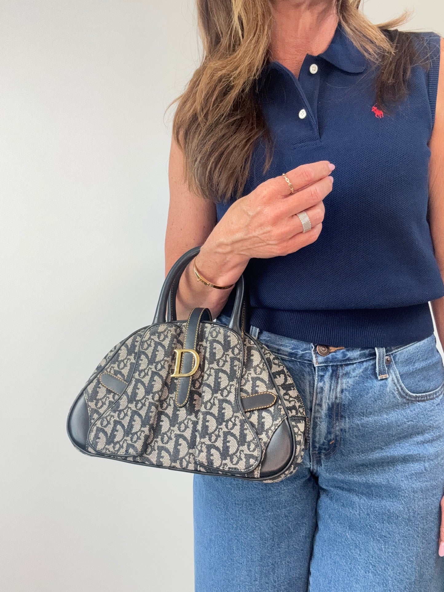 Christian Dior Double Saddle Bowler Small