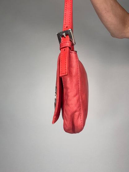 Fendi Vintage Nappa Leather Baguette Pochette