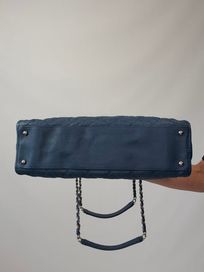 Chanel Caviar Large Quilted Tote - Blue