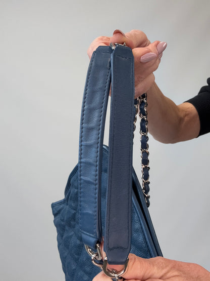 Chanel Caviar Large Quilted Tote - Blue