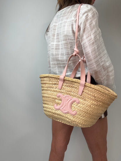 Celine Triomphe Basket Bag Pink