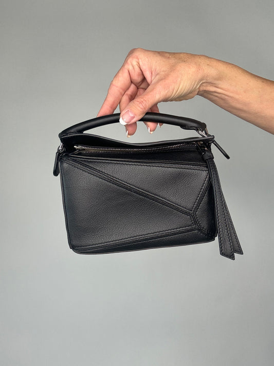 Loewe Mini Puzzle Black Crossbody