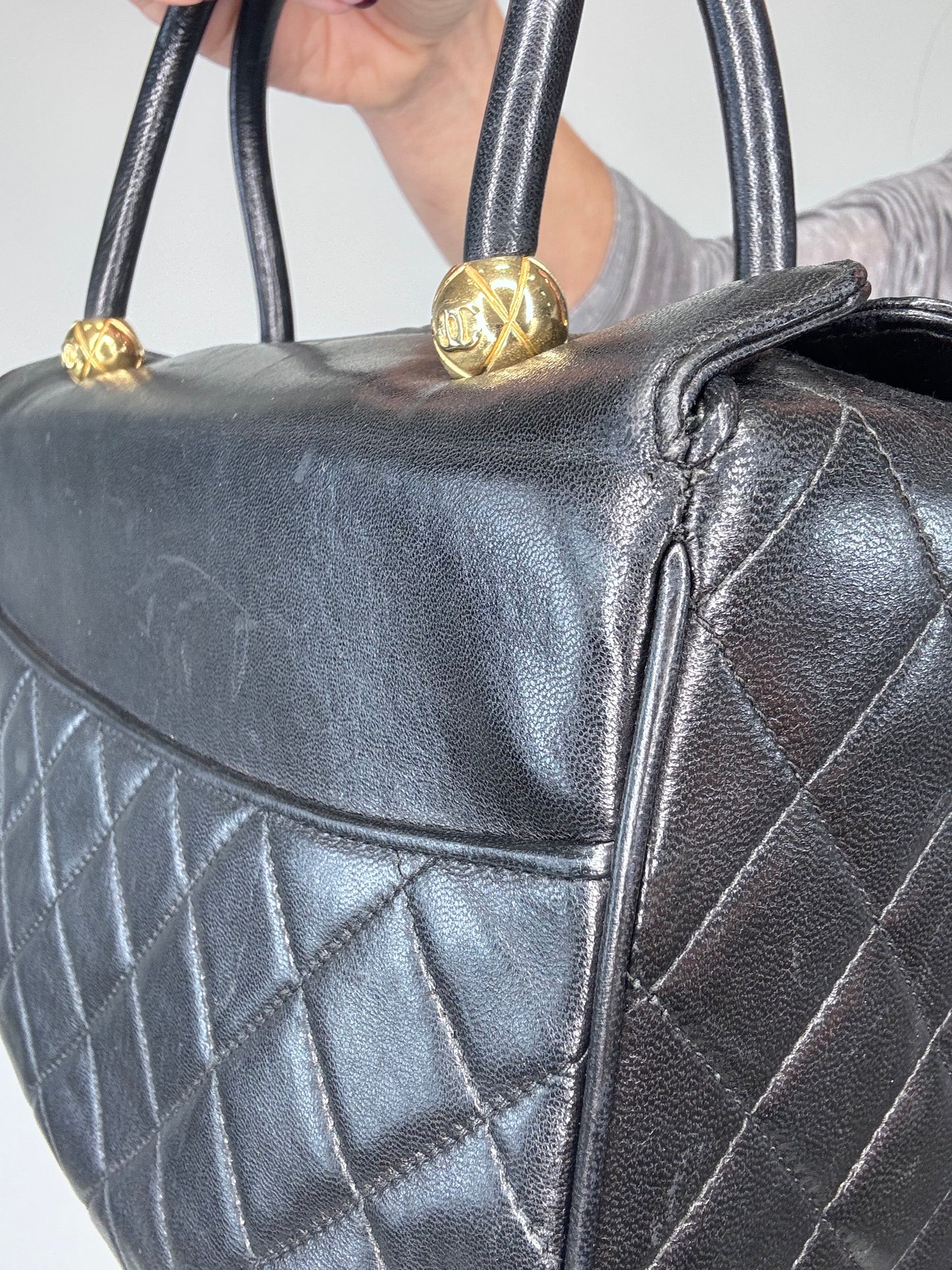 Chanel Rare Matelasse Top Handle Bag