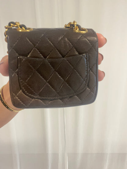 CHANEL Rare Matelasse Mini Mini Chain bag with chain belt