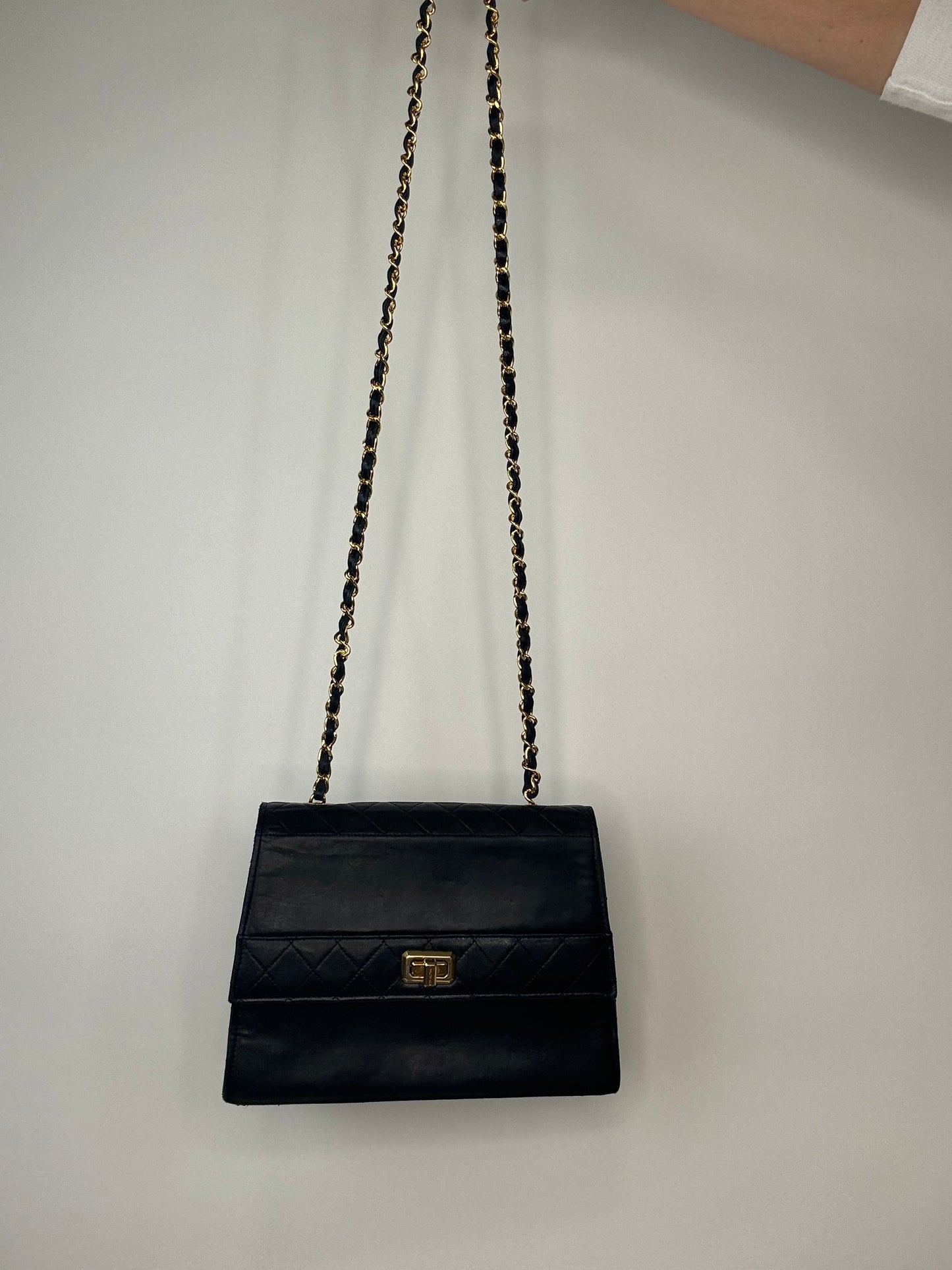 CHANEL Trapezoid Flap Bag Lambskin With Pouch