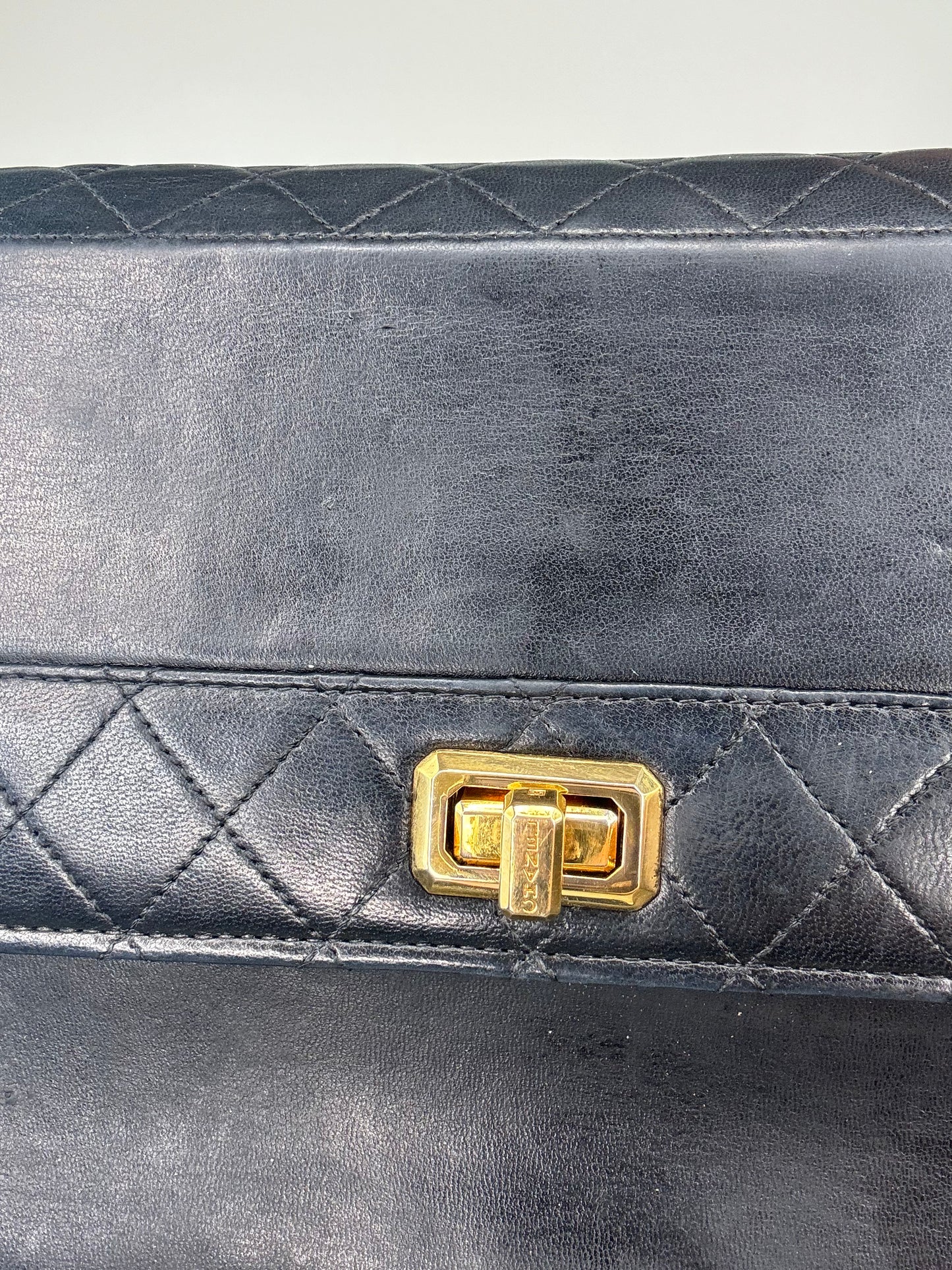 CHANEL Trapezoid Flap Bag Lambskin With Pouch