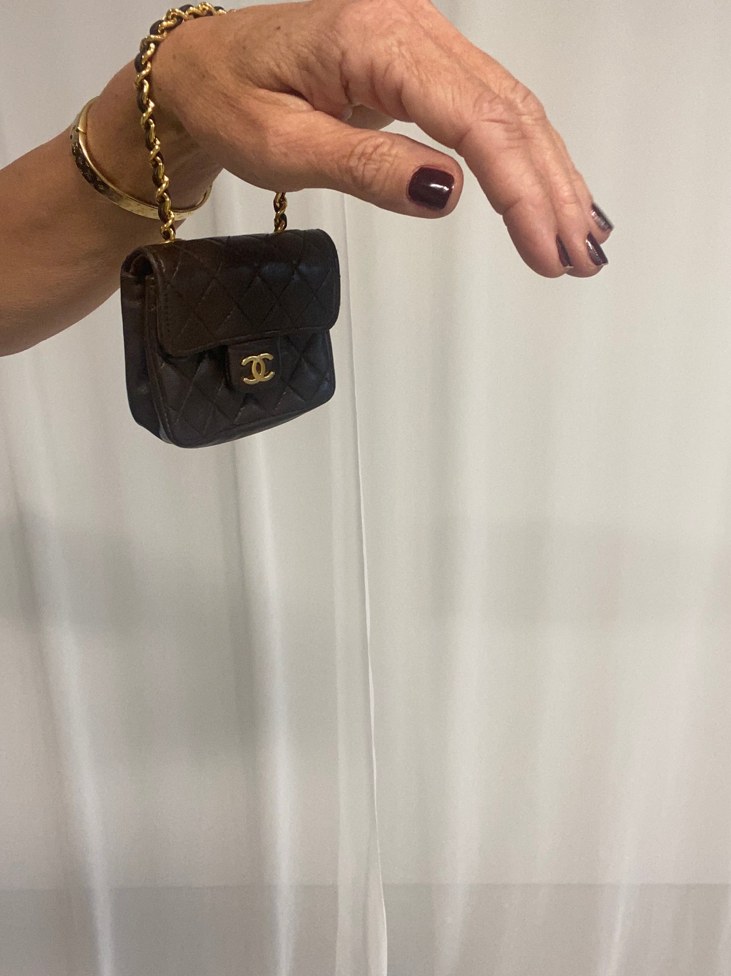 CHANEL Rare Matelasse Mini Mini Chain bag with chain belt