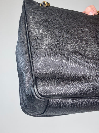 Chanel Rare Cocomark Double Sided Tote Caviar Black
