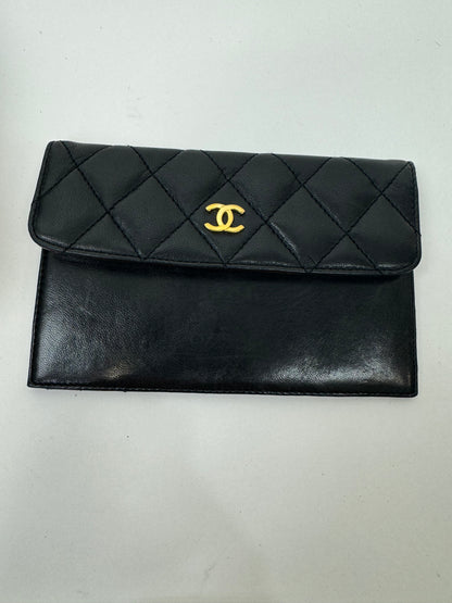 CHANEL Trapezoid Flap Bag Lambskin With Pouch