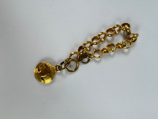 Chanel  Rare Vintage CC Medallion Chain Link Bracelet