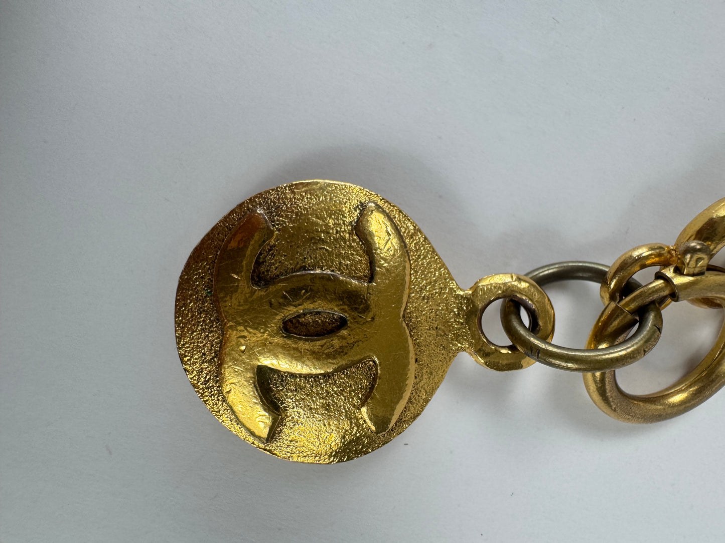 Chanel  Rare Vintage CC Medallion Chain Link Bracelet