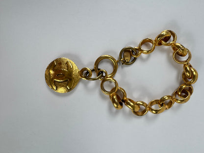 Chanel  Rare Vintage CC Medallion Chain Link Bracelet