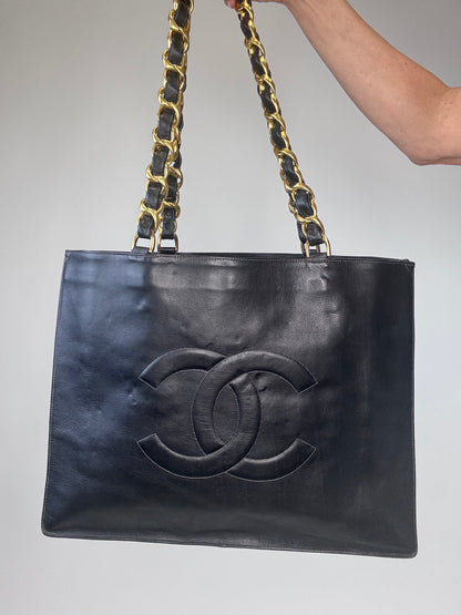 Chanel Vintage Deca Cocomark Tote
