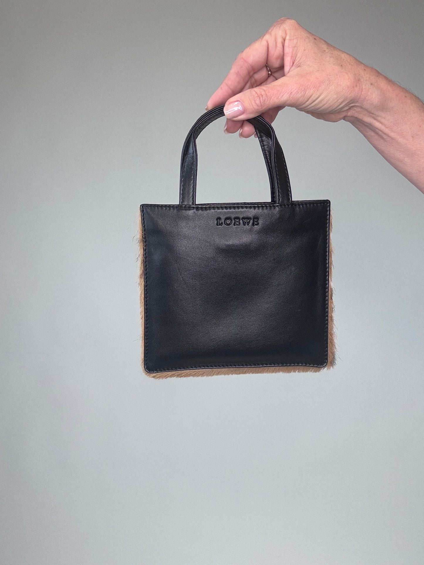 Loewe Pony Hair, Leather Leopard Mini Bag