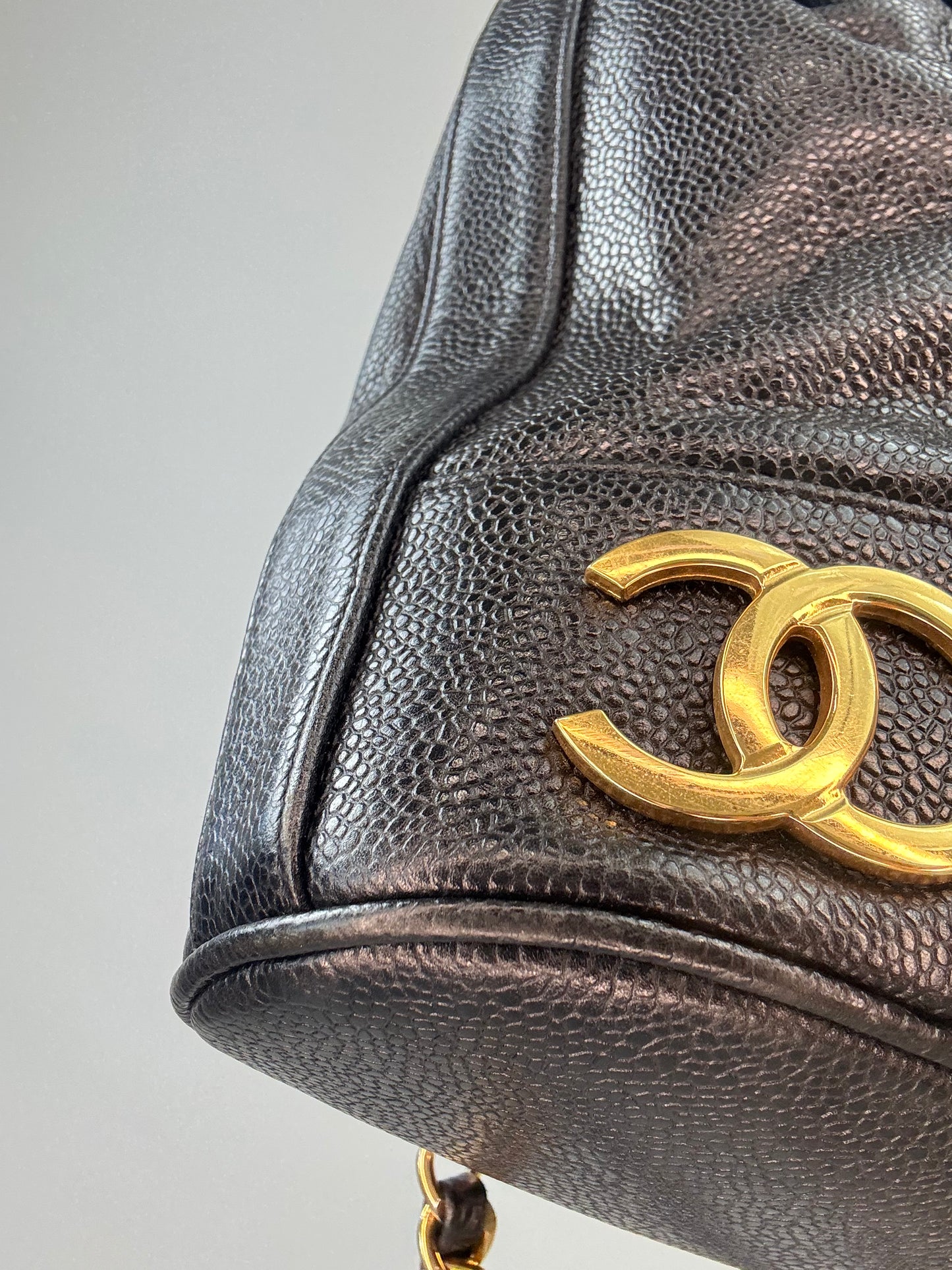 Chanel Vinatge Triple CC Caviar Backpack