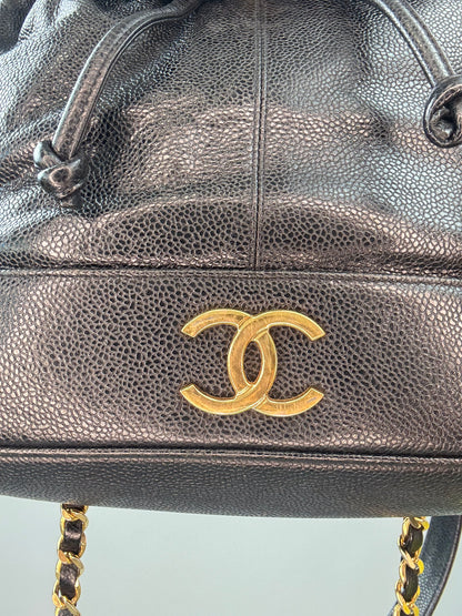 Chanel Vinatge Triple CC Caviar Backpack