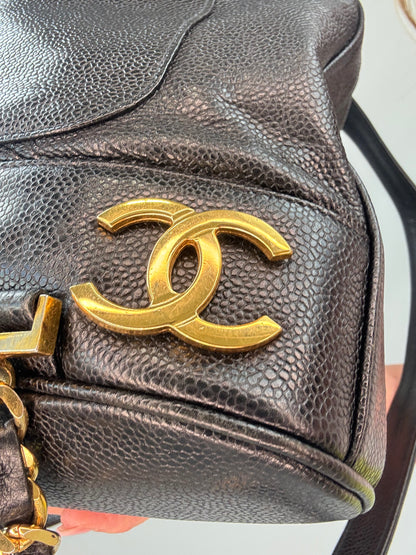 Chanel Vinatge Triple CC Caviar Backpack