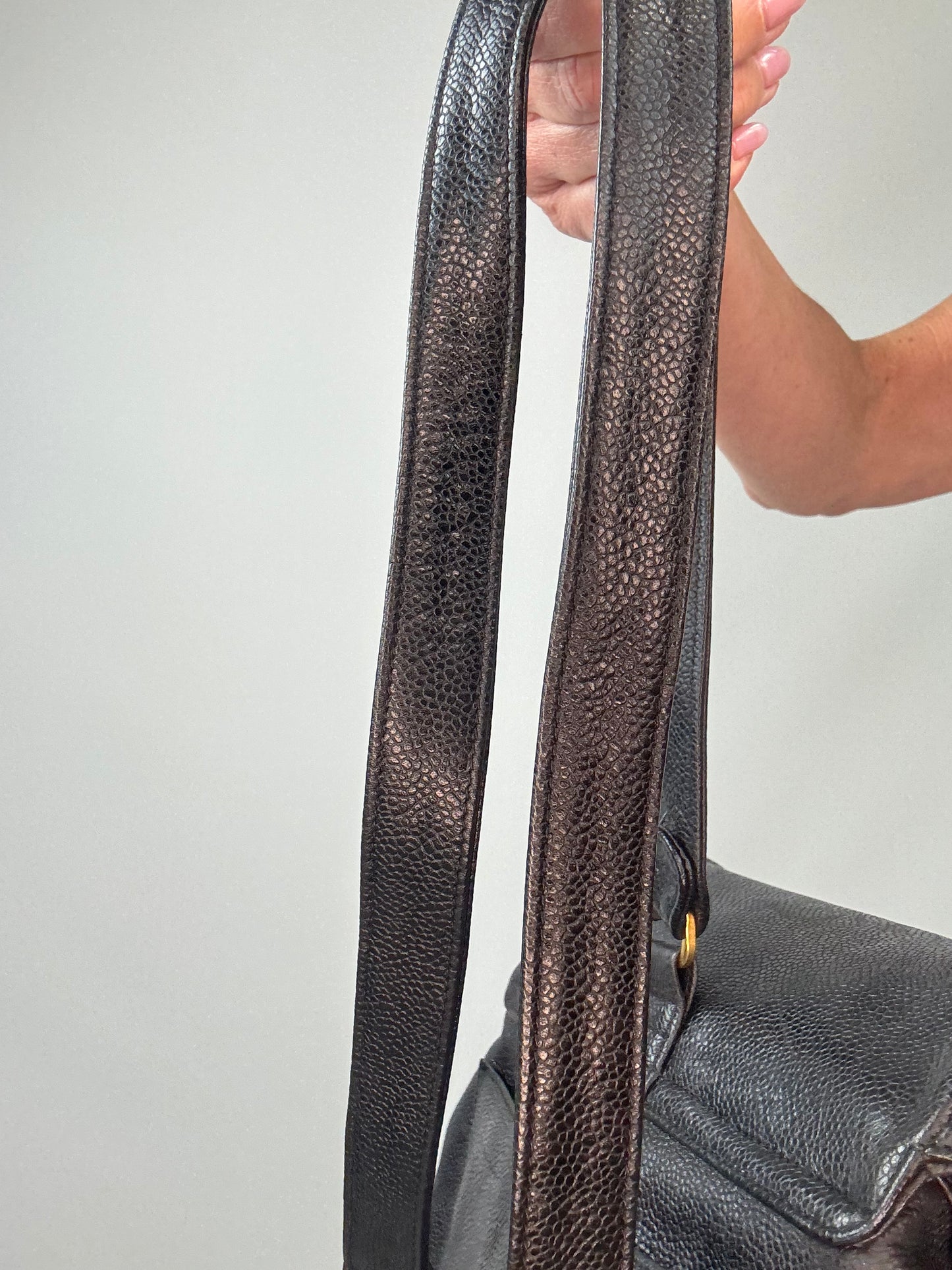 Chanel Vinatge Triple CC Caviar Backpack