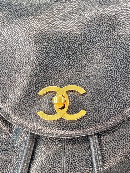 Chanel Vinatge Triple CC Caviar Backpack