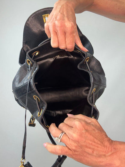 Chanel Vinatge Triple CC Caviar Backpack