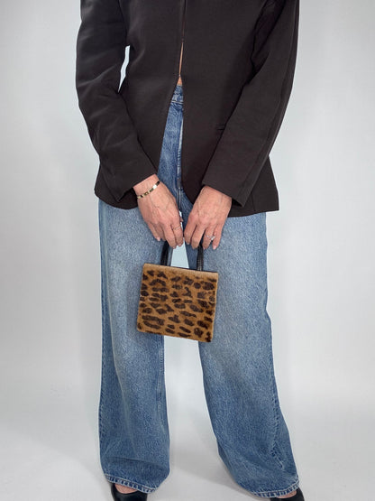 Loewe Pony Hair, Leather Leopard Mini Bag