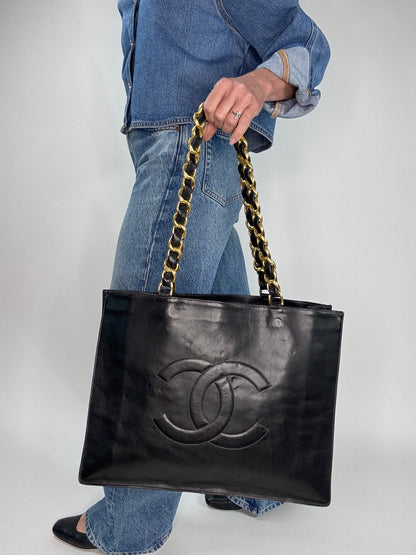 Chanel Vintage Deca Cocomark Tote