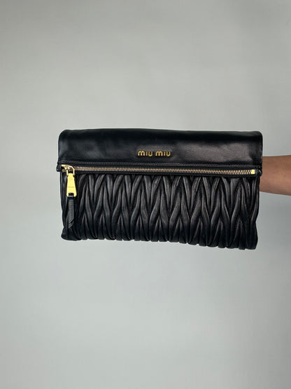 Miu Miu  Matelasse  Two Way Clutch Bag