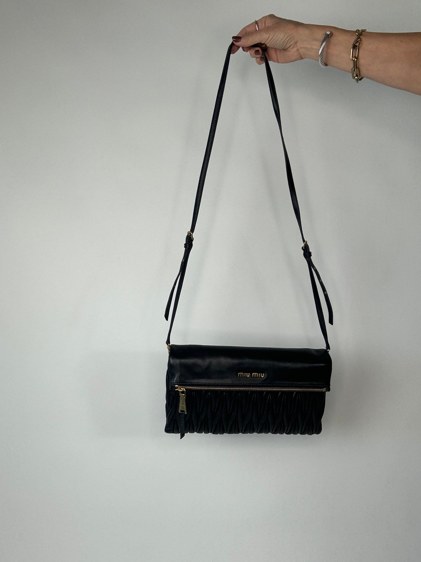 Miu Miu  Matelasse  Two Way Clutch Bag