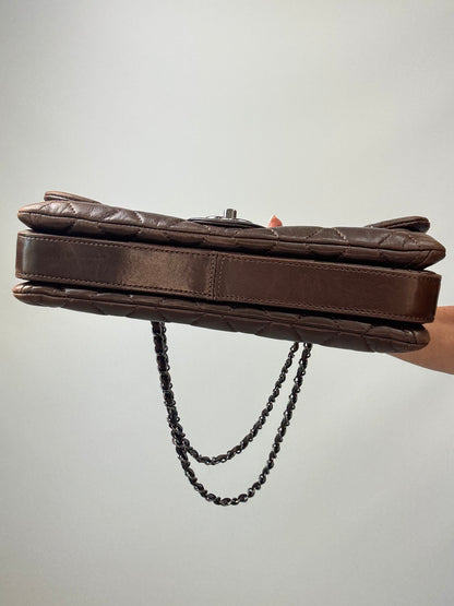Chanel Dark Brown Lambskin Large Flap Bag