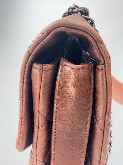 Chanel Dark Brown Lambskin Large Flap Bag