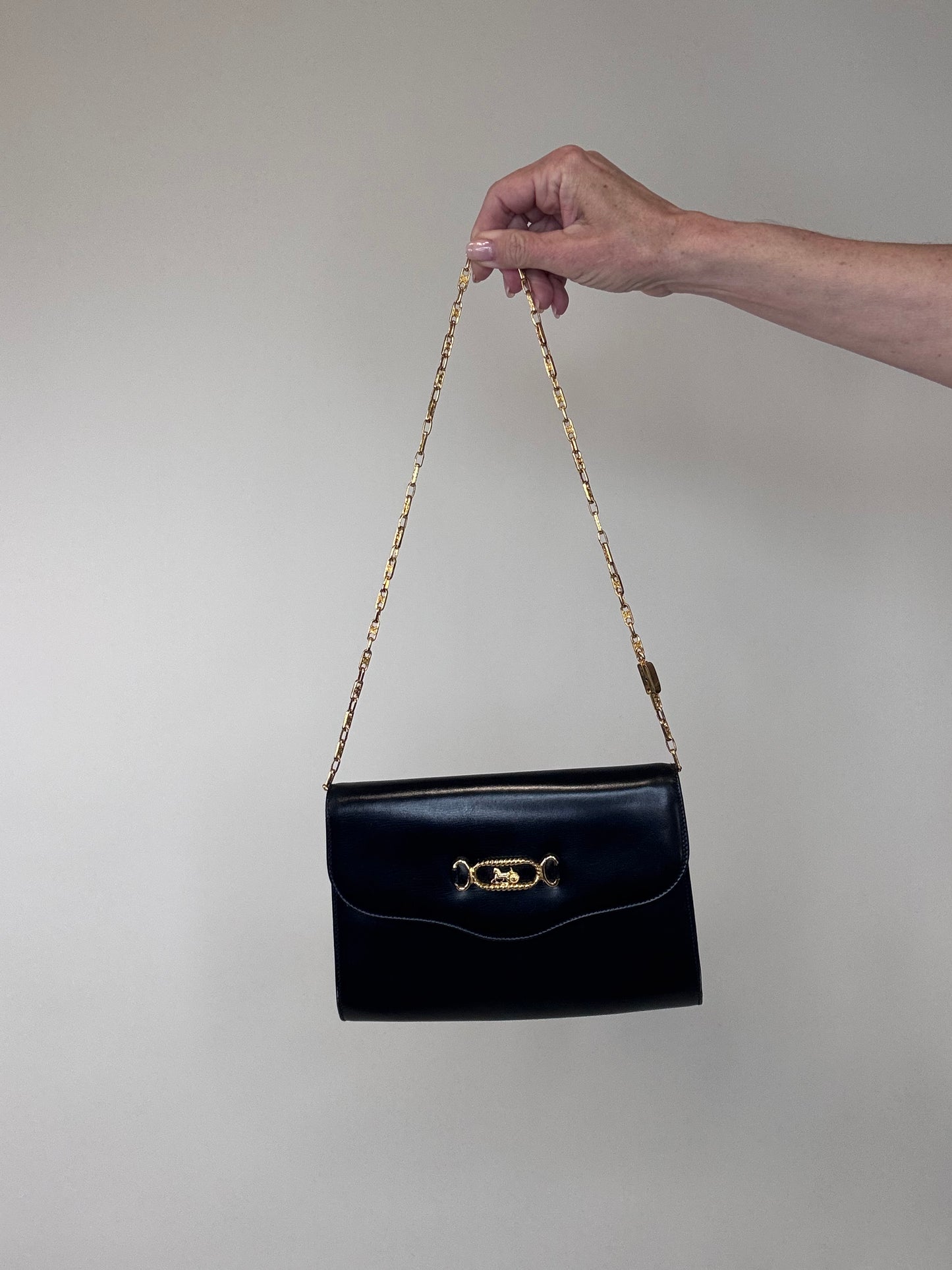 Celine Vintage Carriage Triomphe Chain Bag