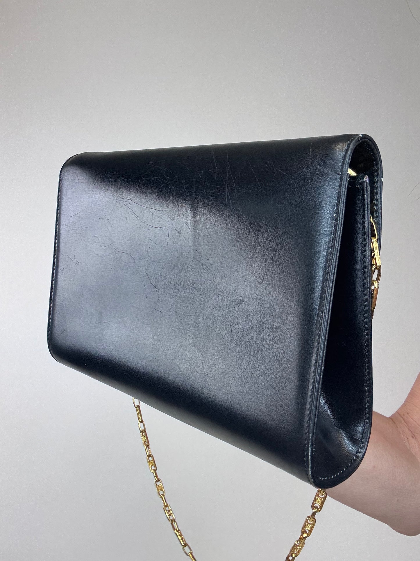 Celine Vintage Carriage Triomphe Chain Bag